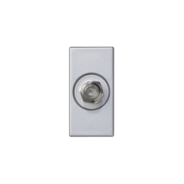 Simon Connect Płytka K45/2 gn. SAT (F) żeńskie 225x45mm + wkład aluminium K102C/8 KONTAKT