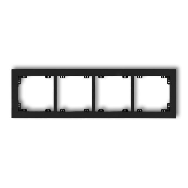 DECO Ramka uniwersalna poczwórna z tworzywa czarny mat