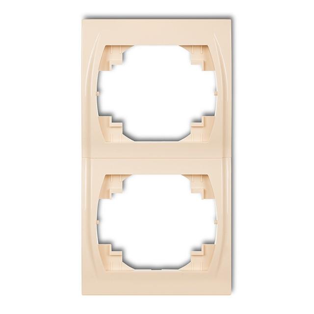 LOGO Ramka pionowa podwójna beżowa