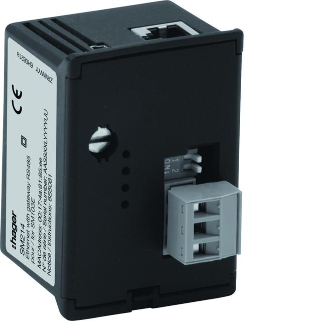 agardio.measure Moduł komunikacyjny RS485/Modbus i TCP/IP (Ethernet) SM103E SM214 HAGER