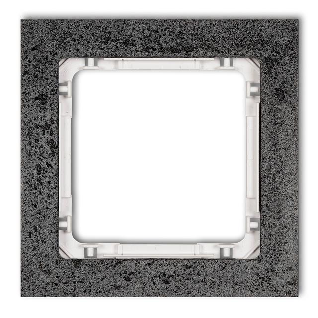 "DECO Ramka pojedyncza - beton (ramka: antracytowa