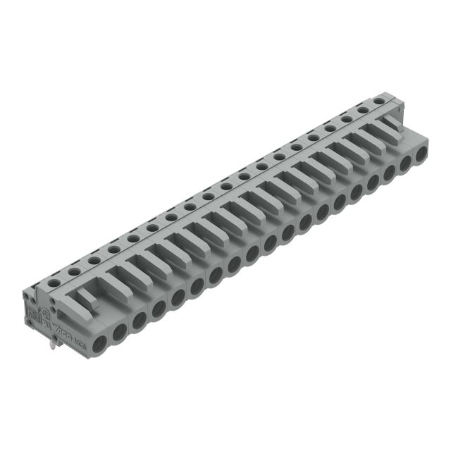 MCS-MIDI Classic gniazdo kątowe 19-bieg. szare raster 5 mm /10szt./ WAGO