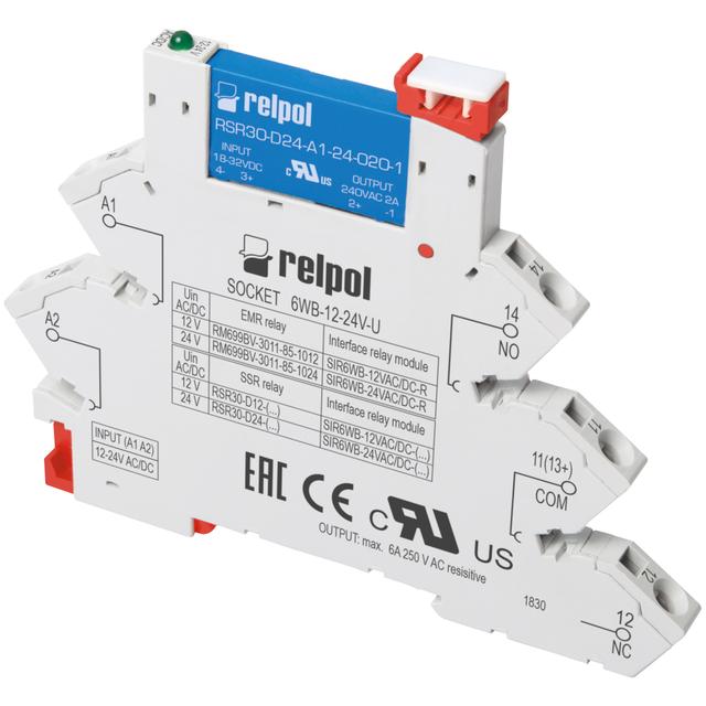 SIR6WB-12VAC/DC-T Przekaźnik Interfejsowy