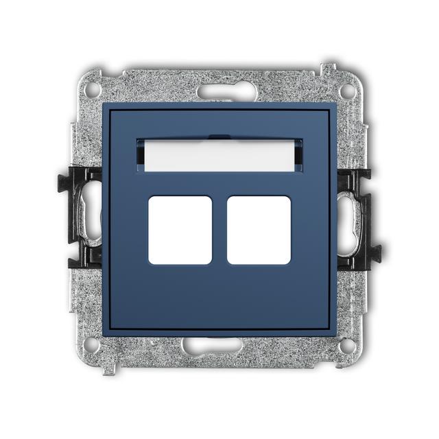 MINI Gniazdo antenowe multimedialne podwójne bez modułu (standard Keystone) navy blue 64MGM-2P KARLIK