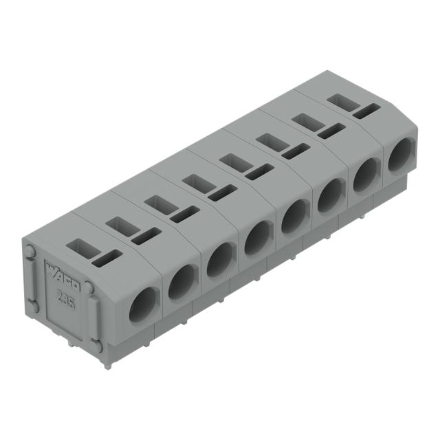 Listwa zaciskowa do płytek drukowanych 8-biegunowa szara raster 5/5,08mm /25szt./ 235-408/333-000 WAGO