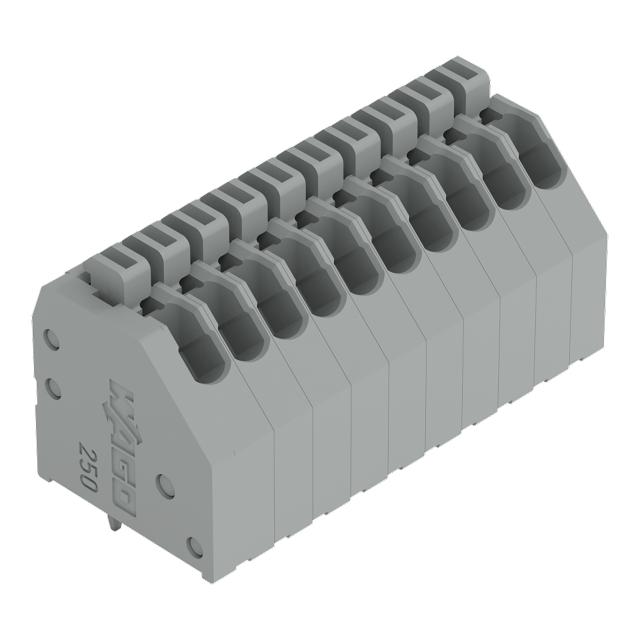 Listwa zaciskowa do płytek drukowanych 10-biegunowa szara raster 2,5mm /45szt./ 250-410 WAGO