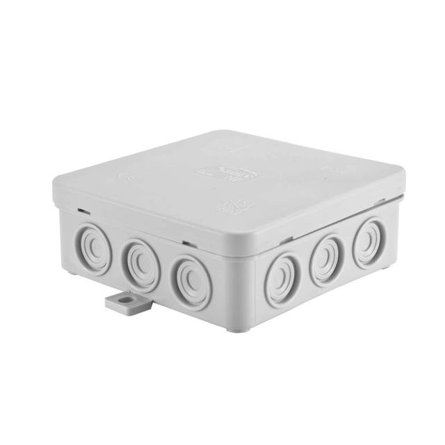 N7 ,  Puszka naścienna z dławicą zintegrowaną, samozatrzaskowa 100*100mm - Seria Fastbox, szary