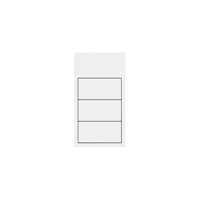Simon 100 Panel 2-krotny pion: 3 klawisze biały mat 10020215-230 KONTAKT