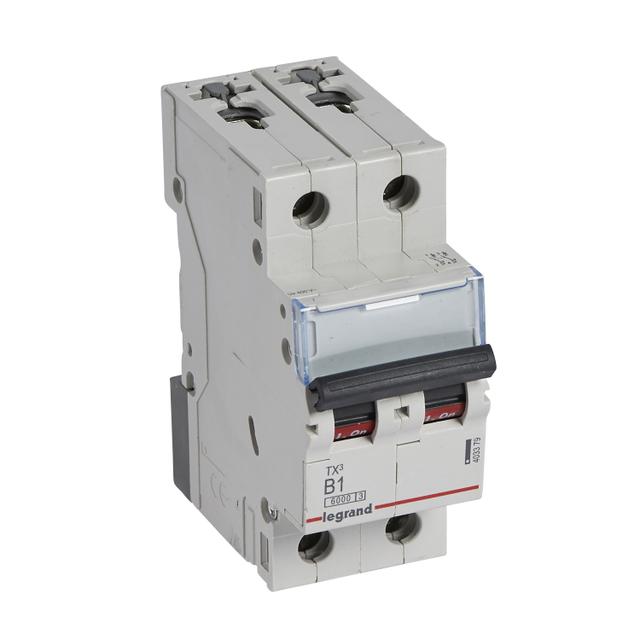 Wyłącznik Nadprądowy S 302 2P B1A 6kA TX3 403379 LEGRAND