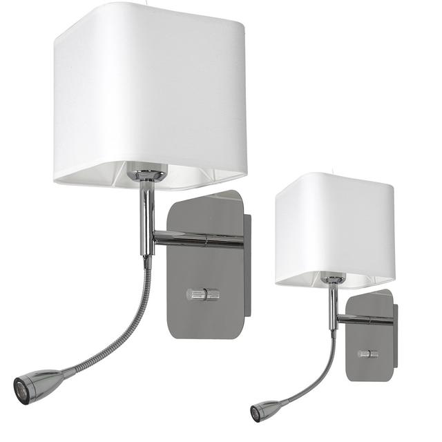 Milagro kinkiet Napoli E27 + LED 1W 90lm 4000K biały/chrom ML63600