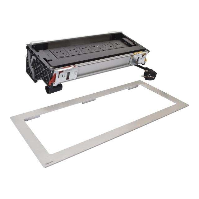 INCARA: FLIP UP - 5X2P+Z / USB A+C - 2,0 M-METAL, Legrand