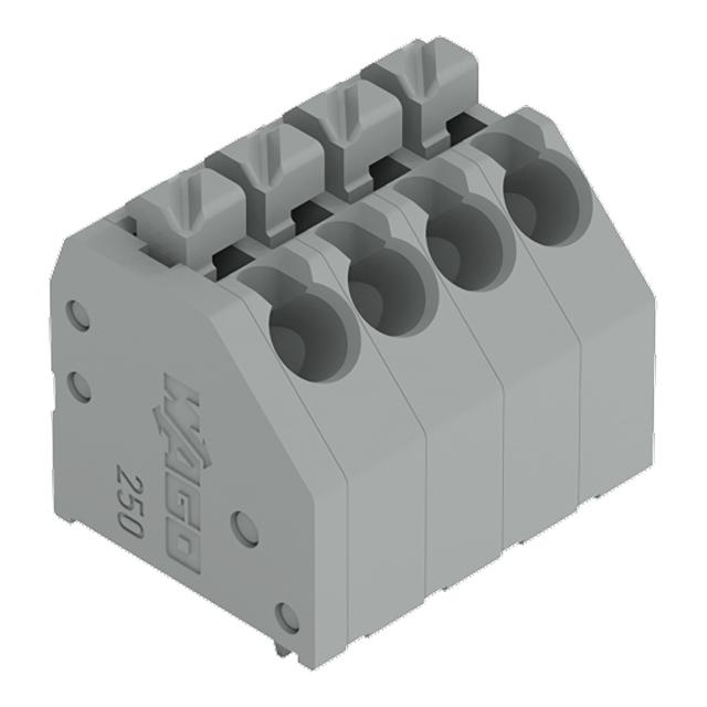 listwa zaciskowa do p. drukowanych 4-bieg. szara raster 3,5 mm /75szt./ WAGO