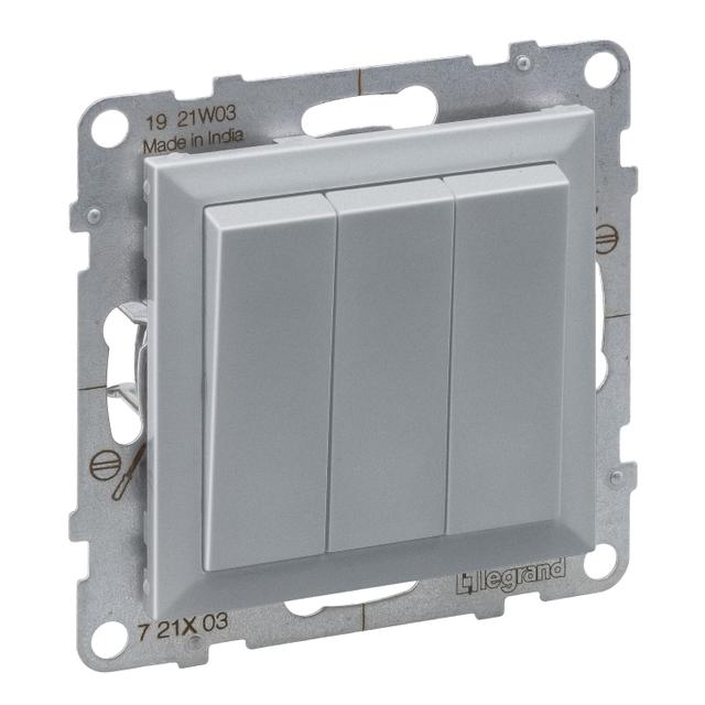 Suno Łącznik Potrójny - 20 Ax - 250V - Zaciski Śrubowe Aluminium 721303 LEGRAND