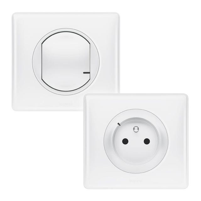 CELIANE WITH NETATMO - ZESTAW GOTOWY DO MONTAŻU GNIAZDO CONNECTED+ŁĄCZNIK BEZPRZEWODOWY BIAŁY, Legra