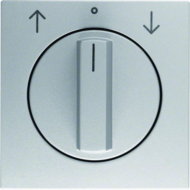 B.Kwadrat/B.7 Płytka czołowa z pokrętłem do łącznika żaluzjowego obr. alu lakier