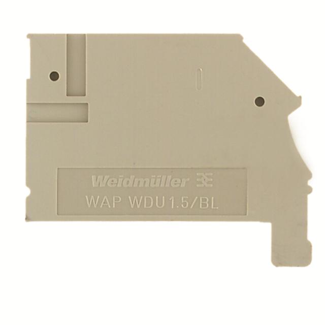 WAP WDU1.5/BLZ Płytka końcowa (styki), 45.4 mm x 2.5 mm, Ciemnobeżowy /50szt./ 1577330000 WEIDMÜLLER