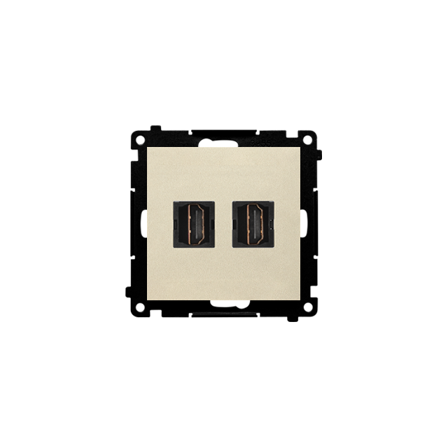 Simon 55 Gniazdo HDMI podwójne Szampański mat TGHDMI2.01/144 KONTAKT