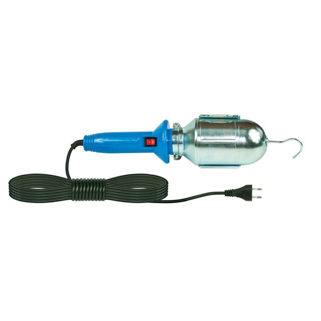 Lampa PL - 3, kabel 10m gumowy,(niebieska) oprawka E27 ceramiczna