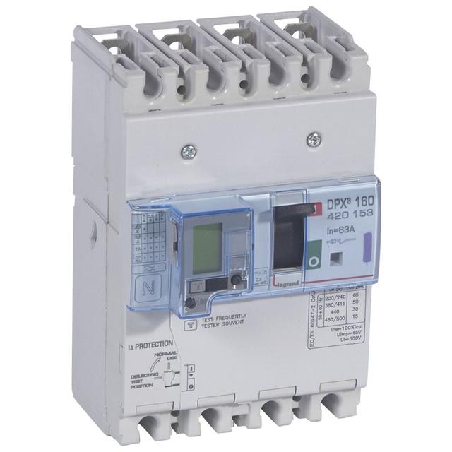 Wyłącznik DPX3 160 Z Zab. R-Pr. 4P 63A 50Ka 420153 LEGRAND