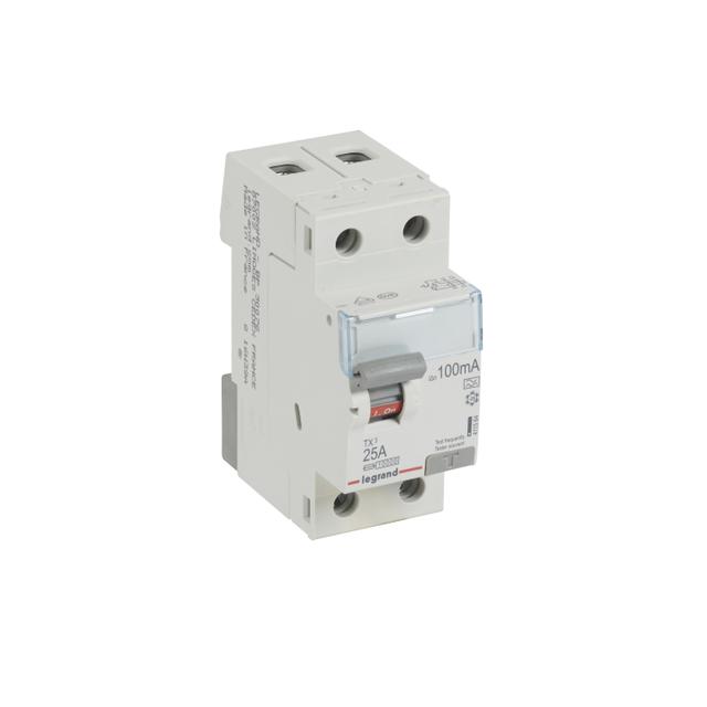 Wyłącznik Różnicowoprądowy P 302 2P 25A 100Ma Typa TX3 411564 LEGRAND
