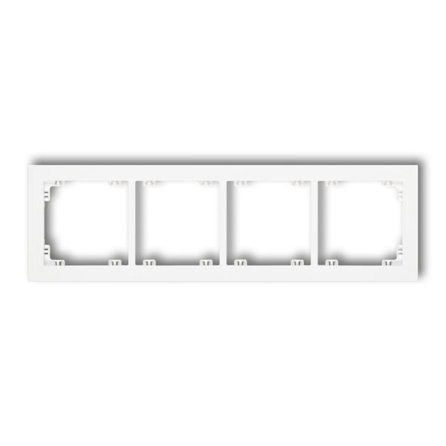 DECO Ramka uniwersalna poczwórna z tworzywa biała