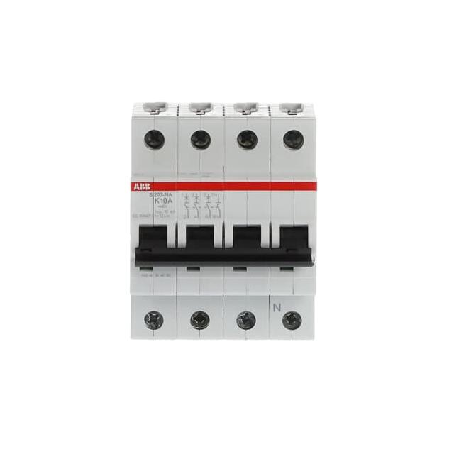 S203-K10NA Wyłącznik nadprądowy 6kA 3P+N K10A 2CDS253103R0427 ABB