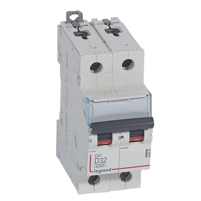 Wyłącznik Nadprądowy S 302 2P D32A 6kA DX3 408034 LEGRAND