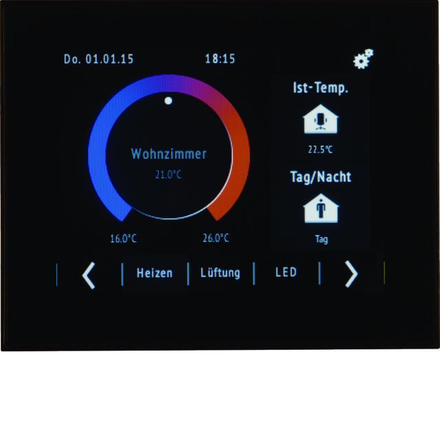 BERKER KNX system Touch Control z wyświetlaczem 3,5 z wbudowanym BCU 75740101 HAGER
