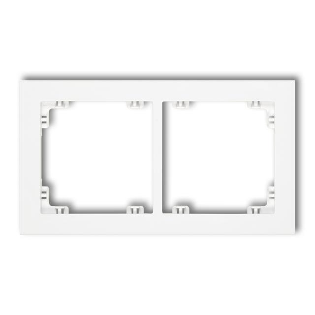 DECO Ramka uniwersalna podwójna z tworzywa biały mat
