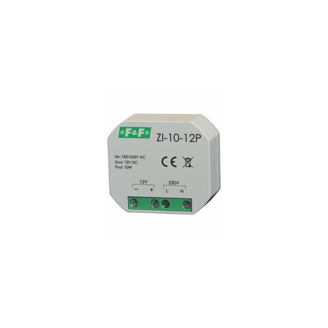 Zasilacz impulsowy do puszki 12V 10W ZI-10-12P F&F