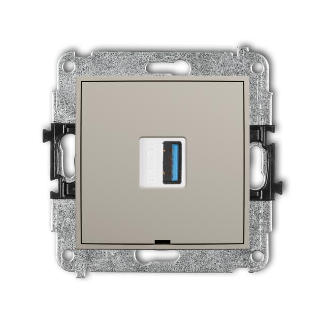 MINI Gniazdo pojedyncze USB A-A 3.0, bez pola opisowego taupe 60MGUSBBO-5 KARLIK