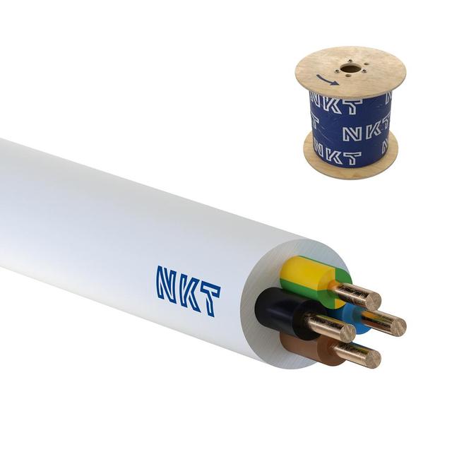 Przewód instalacyjny YDY żo 4x1,5mm2 biały 450/750V /bębnowy/ NKT