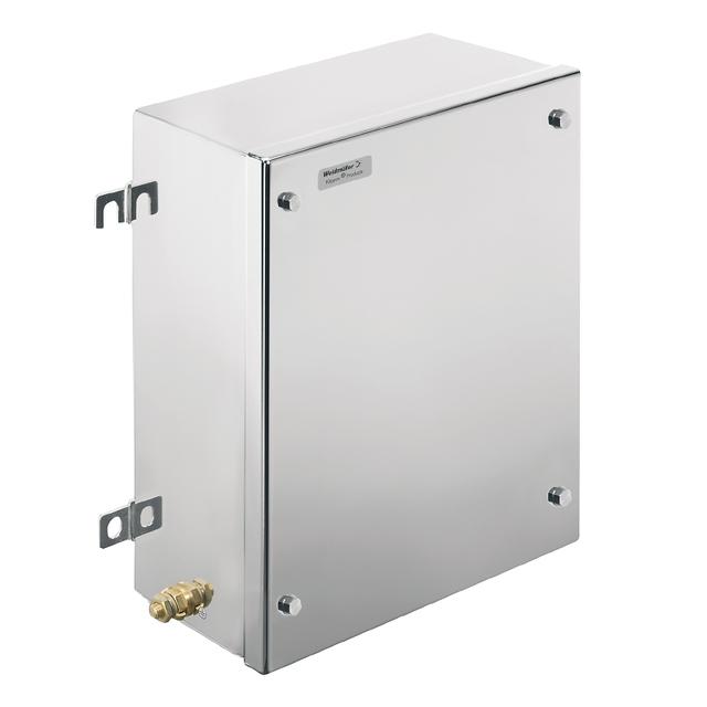 WEIDMULLER KTB FS 352620 S4E1 Metalowa obudowa iskrobezpieczna, 260 x 350 x 200 mm, element polerowany elektrolitycznie, Płytka kołnierzowa: Tak, na dole, M6 wkręty o łbie sześciok /1szt./ 1195960000 WEIDMÜLLER