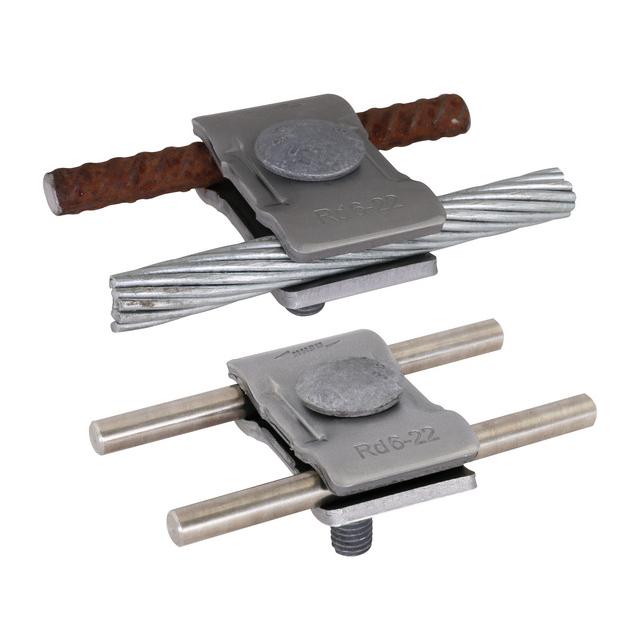 Zacisk równoległy do prętów zbrojenia 6-22 mm/6-22 mm, 1xM10, stal nieocynk.