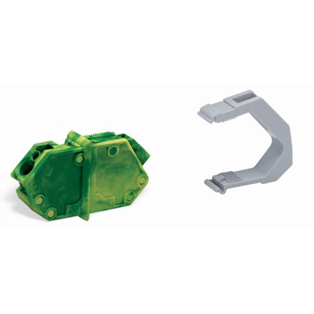 złączka przepustowa 4 mm2 żółto-zielona