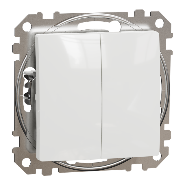 Sedna Design & Elements, przycisk podwójny, biały