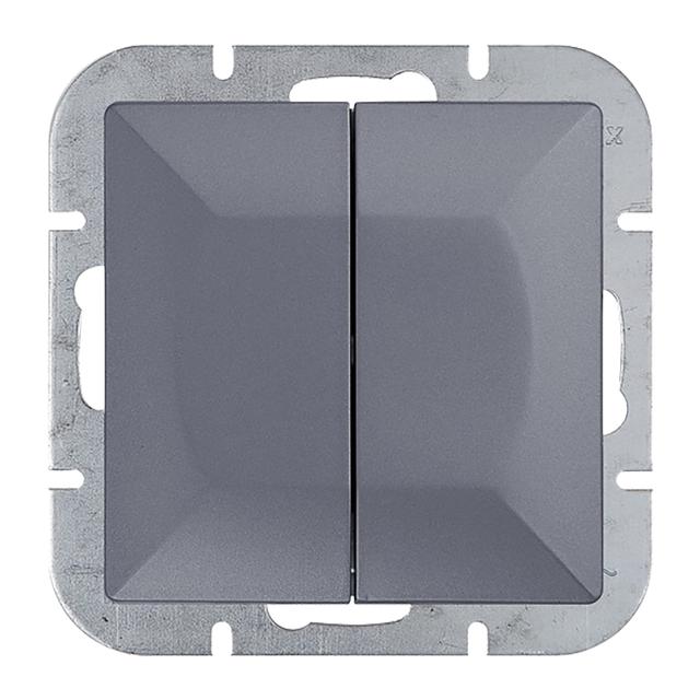 Łącznik roletowy podtynkowy Pearl, 10A, 250V, WP-10P, antracyt