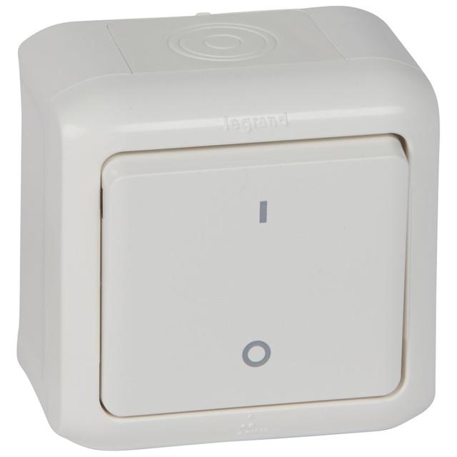 Forix IP44 Łącznik Dwupolowy 10Ax Biały 782366 LEGRAND