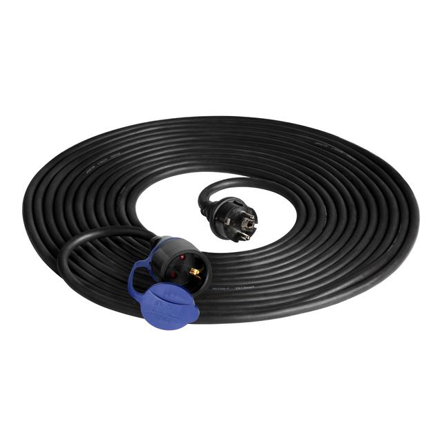 Przedłużacz warsztatowy bryzgoszczelny IP44, 1x2P+Z 10m,kabel gumowy olejoodporny H07RN-F 3x1,5mm2,