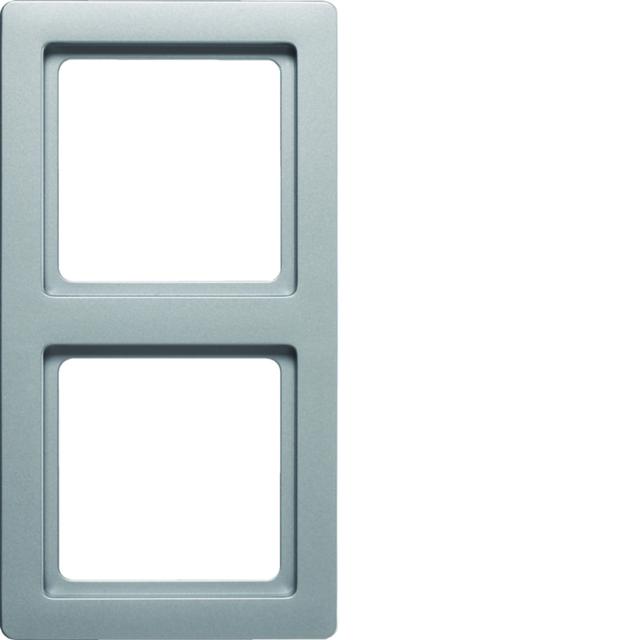 BERKER Q.1 Ramka podwójna aluminium aksamit lakierowana 10126084 HAGER