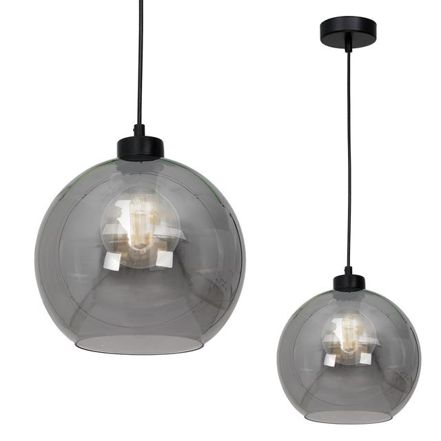 Milagro lampa wisząca Sofia Smoked E27 czarna MLP6577