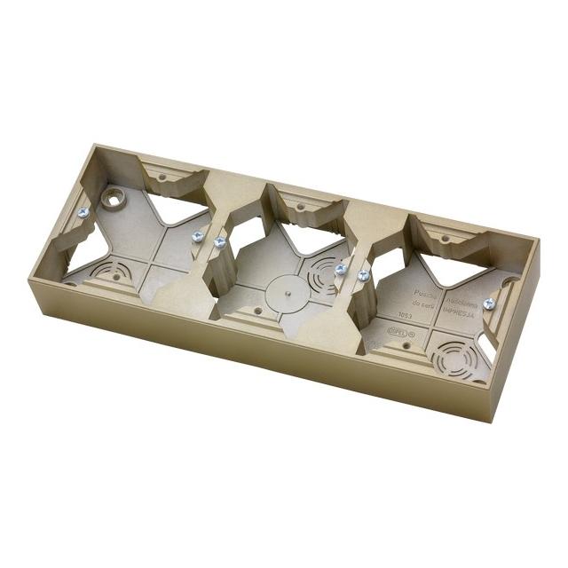 IMPRESJA Puszka instalacyjna potrójna - kolor złoty metalik