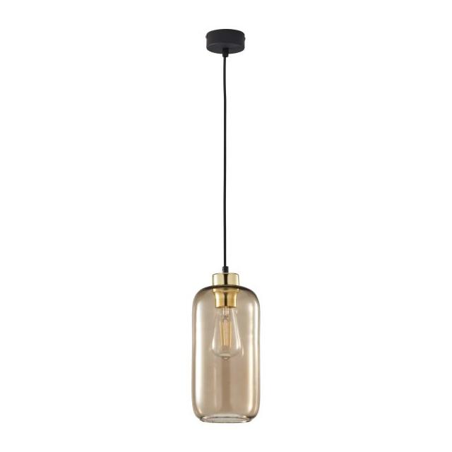 TK Lighting lampa wisząca Marco E27 czarno/złota 3314
