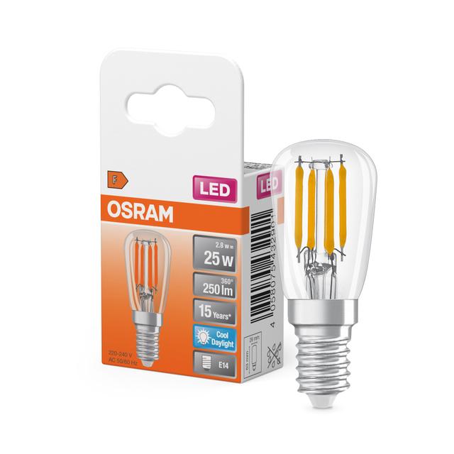 LED T26 25 CL 2,8W 865 230V FIL E14 LEDVANCE
