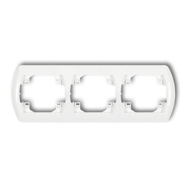 TREND Ramka pozioma potrójna biała