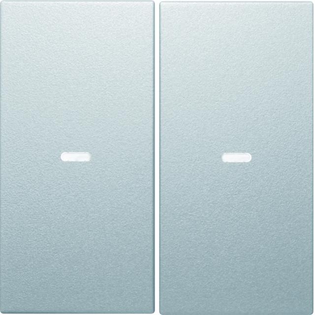 BERKER KNX e/s B.x Klawisze z soczewką do modułu przycisku podwójnego aluminium mat lakierowana. 80960383 HAGER