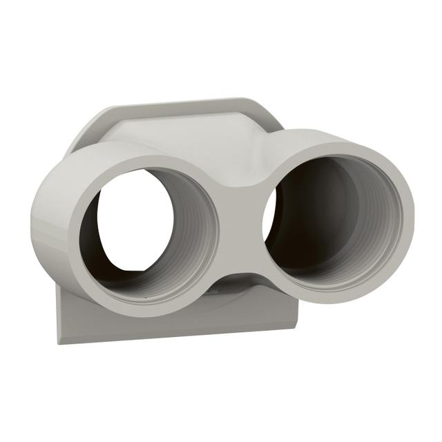 NOWE PLEXO - PRZEPUST KABLOWY - 2 WEJŚCIA - PG16 SZARY