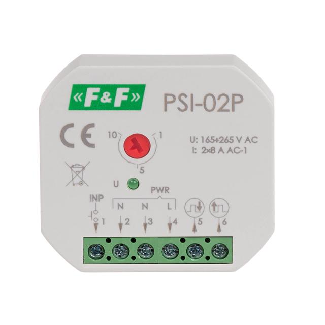 Przetwornik sygnału z regulacją długości impulsu do puszki podtynkowej PSI-02P F&F