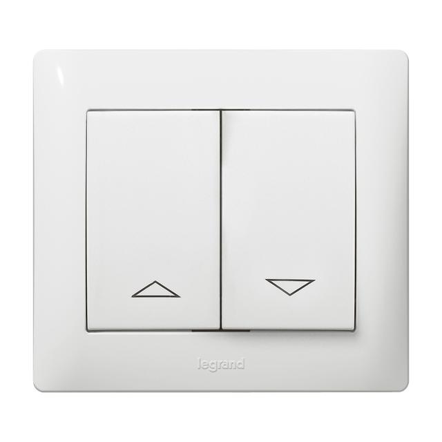 SISTENA LIFE KLAWISZ ARCTIC PODWÓJNY DO MECHANIZMÓW STEROWANIA ROLETAMI, Legrand