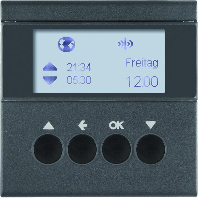 BERKER B.X/S.1 KNX RF quicklink Łącznik żaluzjowy czasowy do sterownika żaluzjowego i mechanizmu zasilającego Berker.Net antracyt 85745185 HAGER